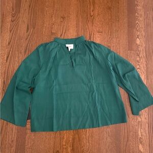 Pomander place green blouse large NWT